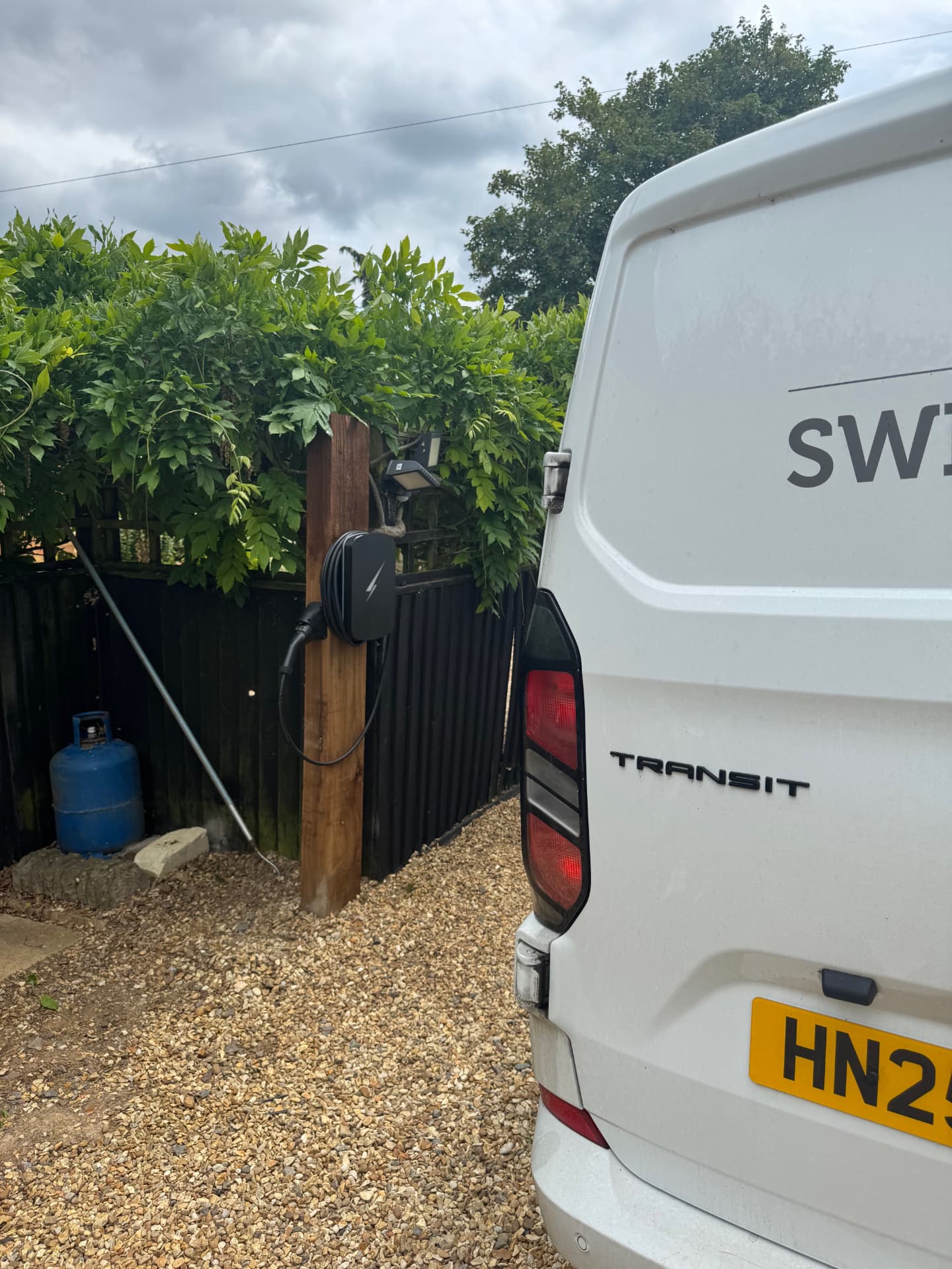 Swiss Electrical on the job — home ev charger install