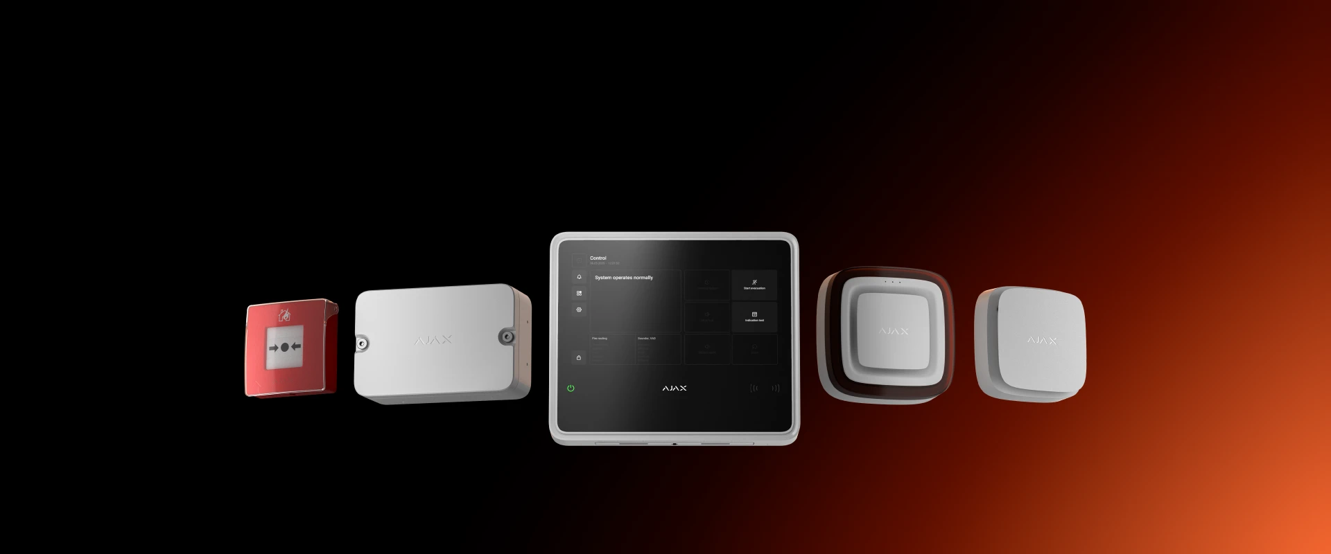 Ajax EN 54 wireless fire alarm range in white